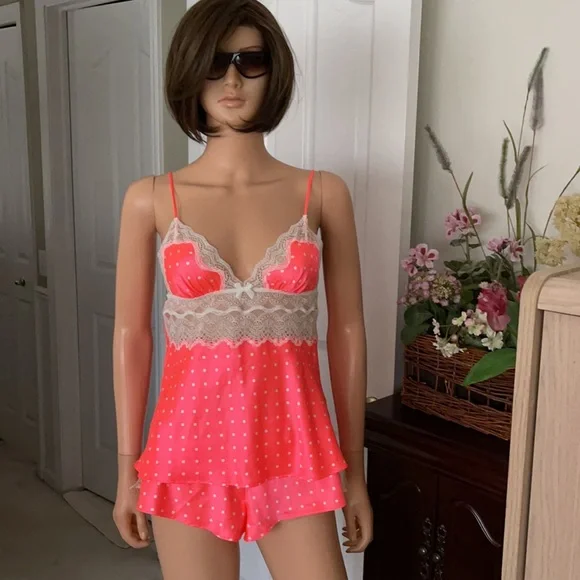 NWOT Vintage Victoria Secret silky soft cami dancer panty set